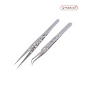 Stainless Steel Precision STRAIGHT & CURVED Tweezer Tool for Repair