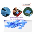 50Pcs 12x12x2mm GPU CPU Heatsink Thermal Conductive Blue Silicone Pads