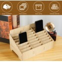 24 Slots Mobile Phone Storage Box Compartment Holder Shop Store Display Plywood Retail